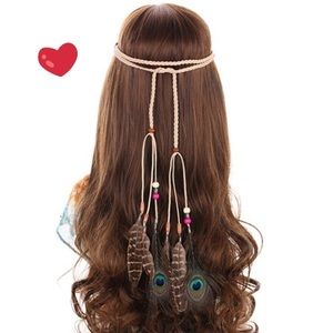 Feather tassel headband